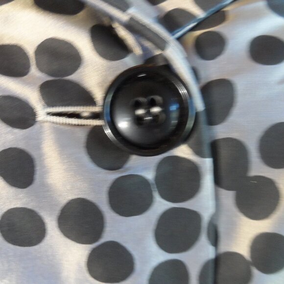 New Moschino CheapandChic Gold/Black Print 100% Silk Front Button Coat Size 4 - Picture 7 of 16